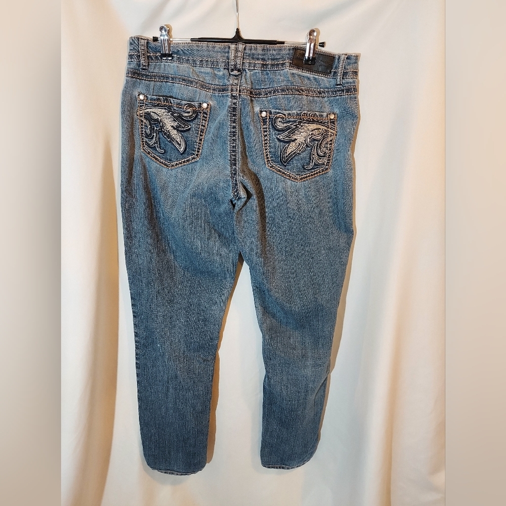 Forever 21 Blue Skinny Jeans with Embroidery